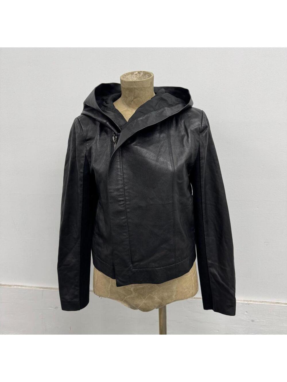 Black Hooded Bomber Jacket - Women